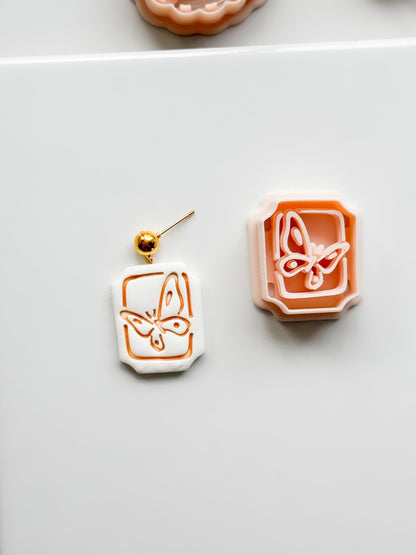 Mimi Butterfly Frame Cutter: Polymer Clay Earring Shape