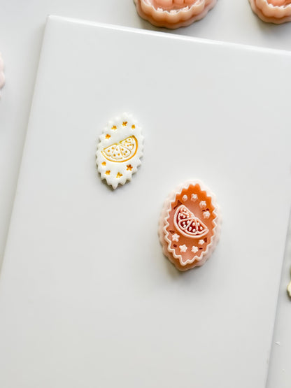 Nixi Citrus Slice Frame Cutter: Oval Shape Lemon for Polymer Clay