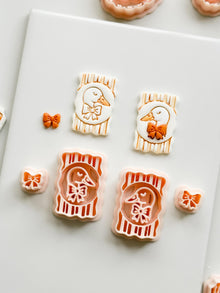 Poki Duck Frame Cutter: Striped Rectangle Polymer Clay