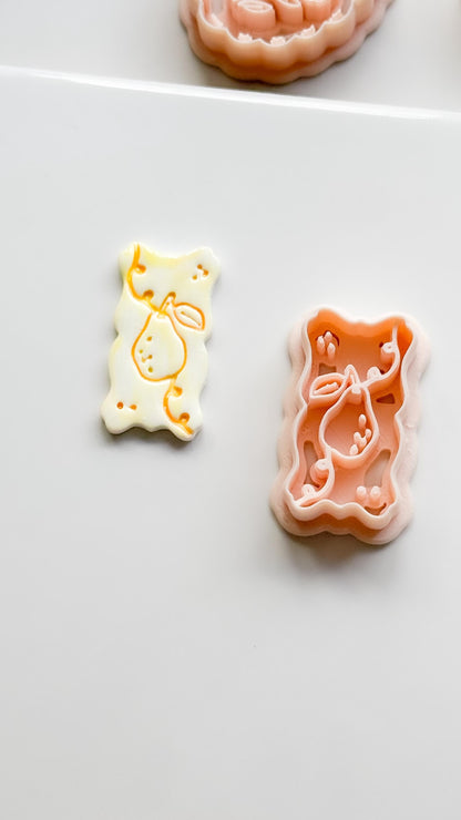 Pua Pear Cutter: Organic Rectangle Polymer Clay Earring Shape