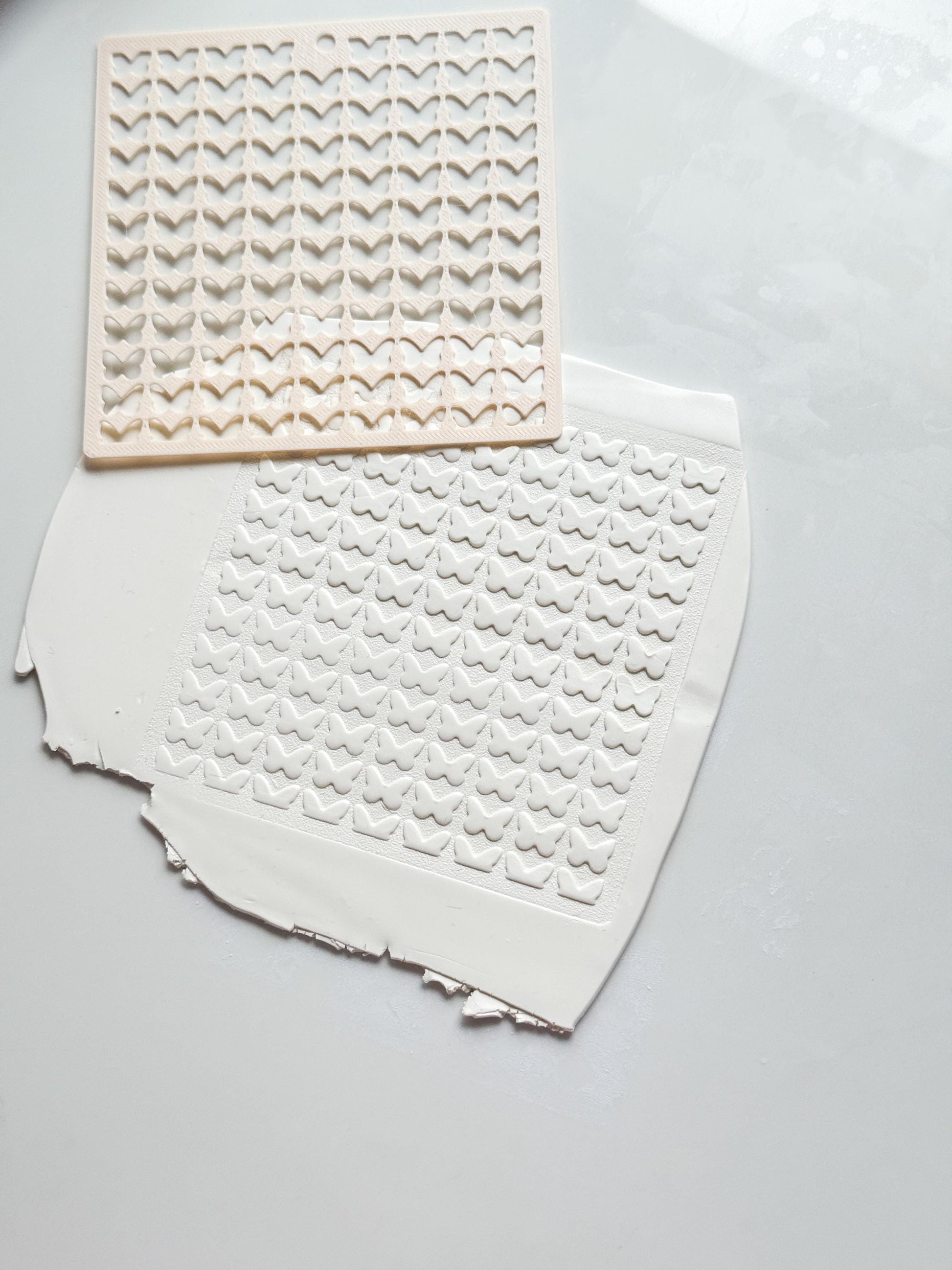 Butterfly Stencil: Spring Pattern Texture for Polymer Clay