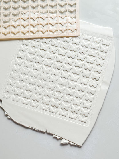 Butterfly Stencil: Spring Pattern Texture for Polymer Clay