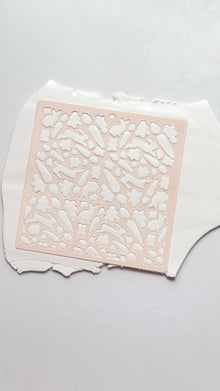 Easter Garden Stencil: Bunny and Carrot Pattern for Polymer Clay