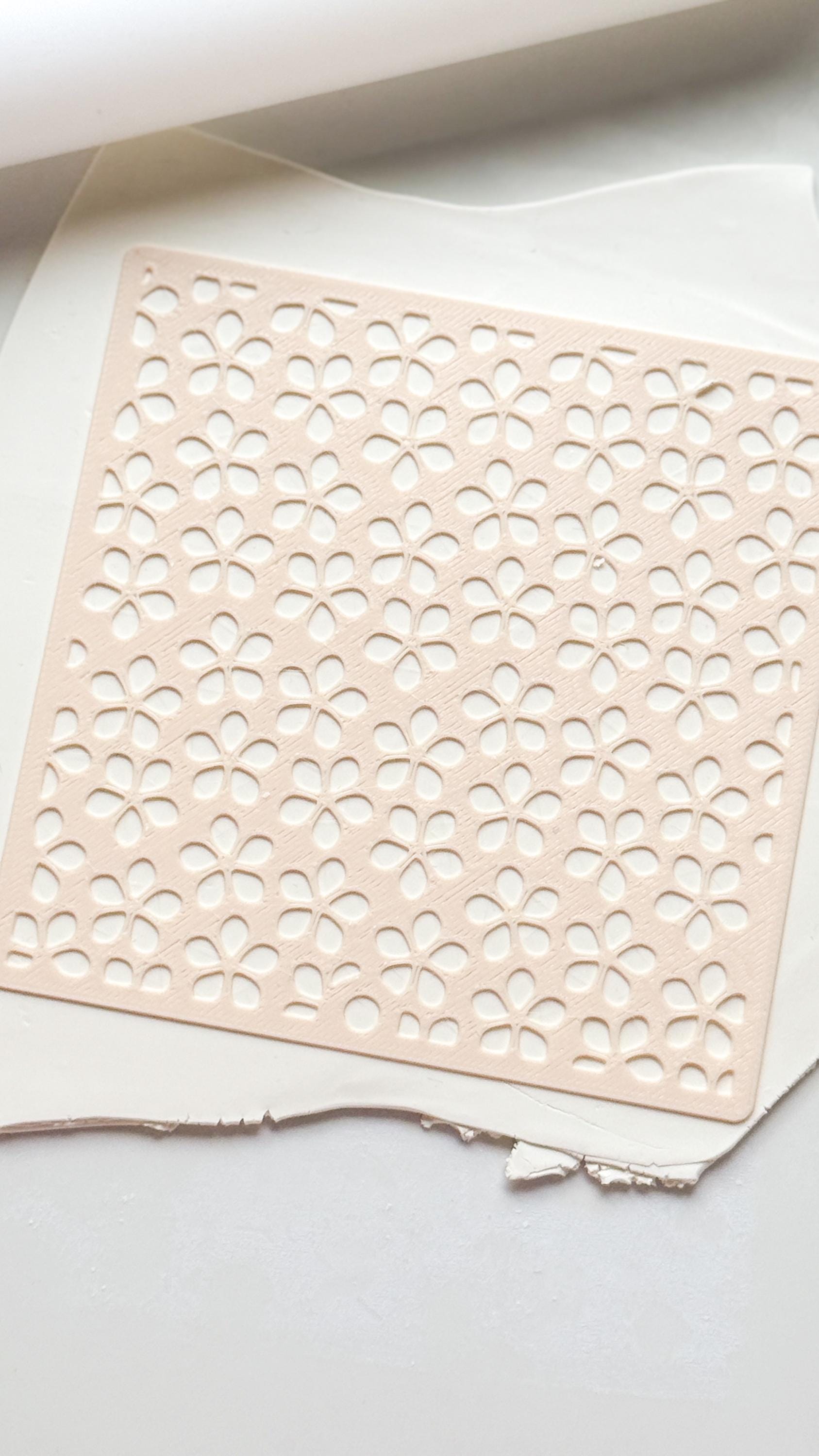 Spring Flower Stencil: Floral Pattern for Polymer Clay