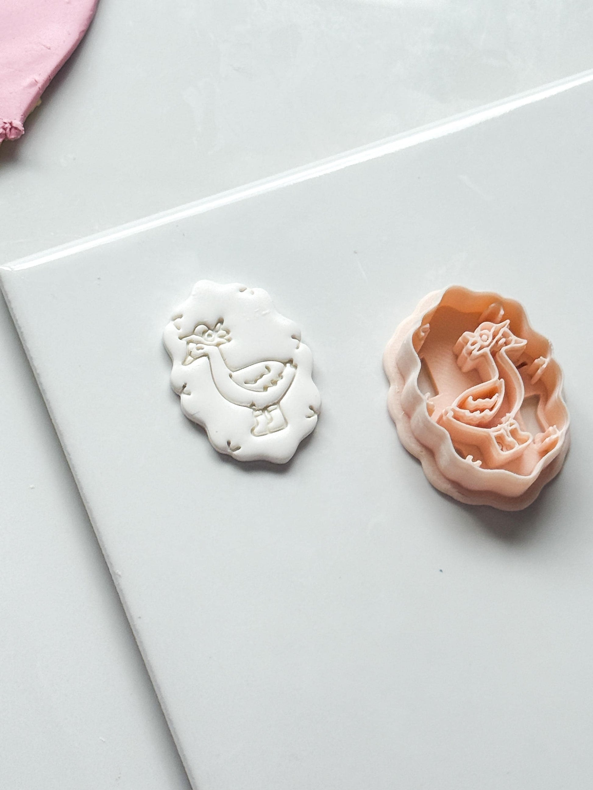 Elio Goose Frame Cutter: Farm Bird with Boots for Polymer Clay