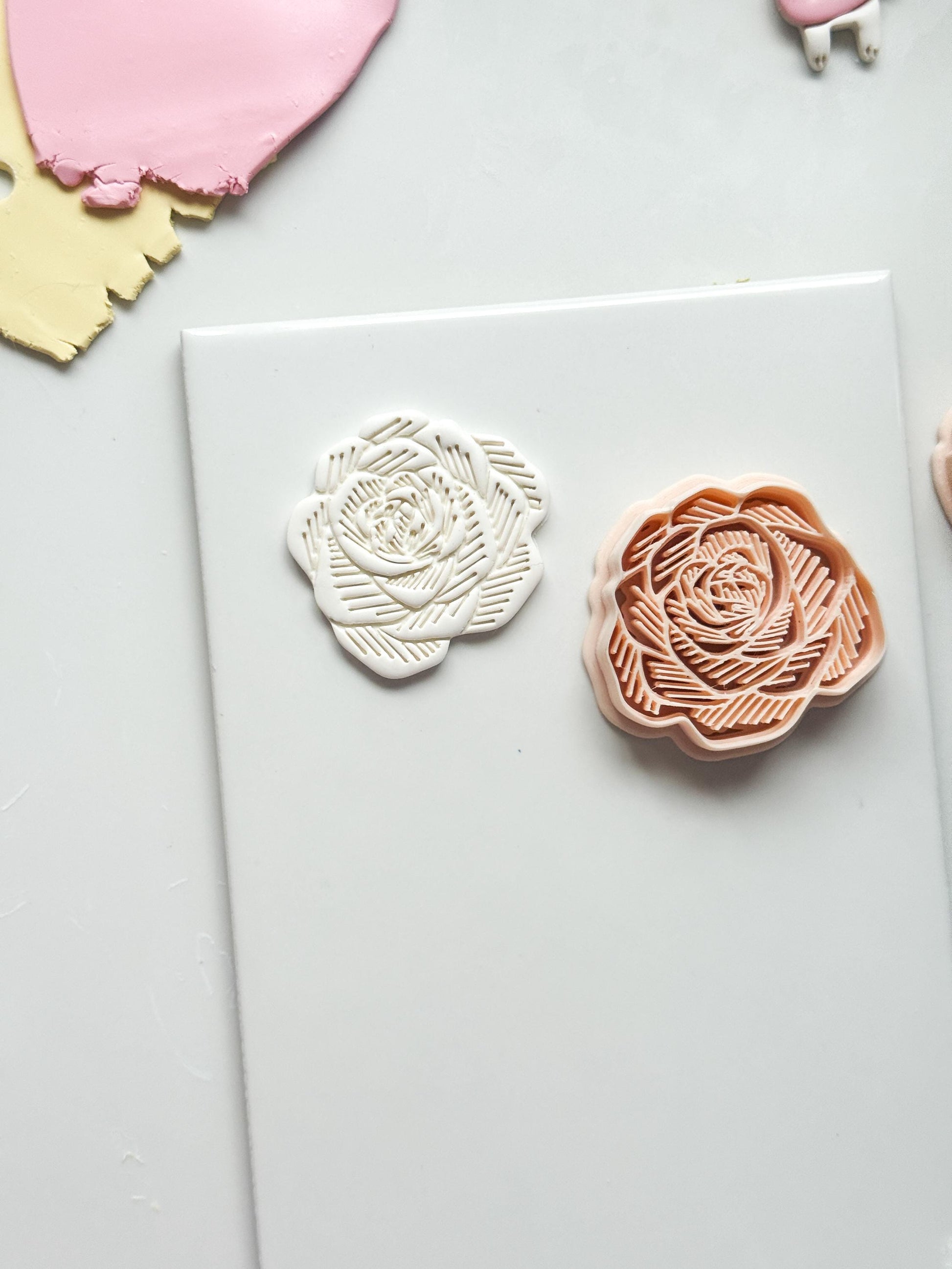 Sketch Rose Cutter: Detailed Flower Shape for Polymer Clay