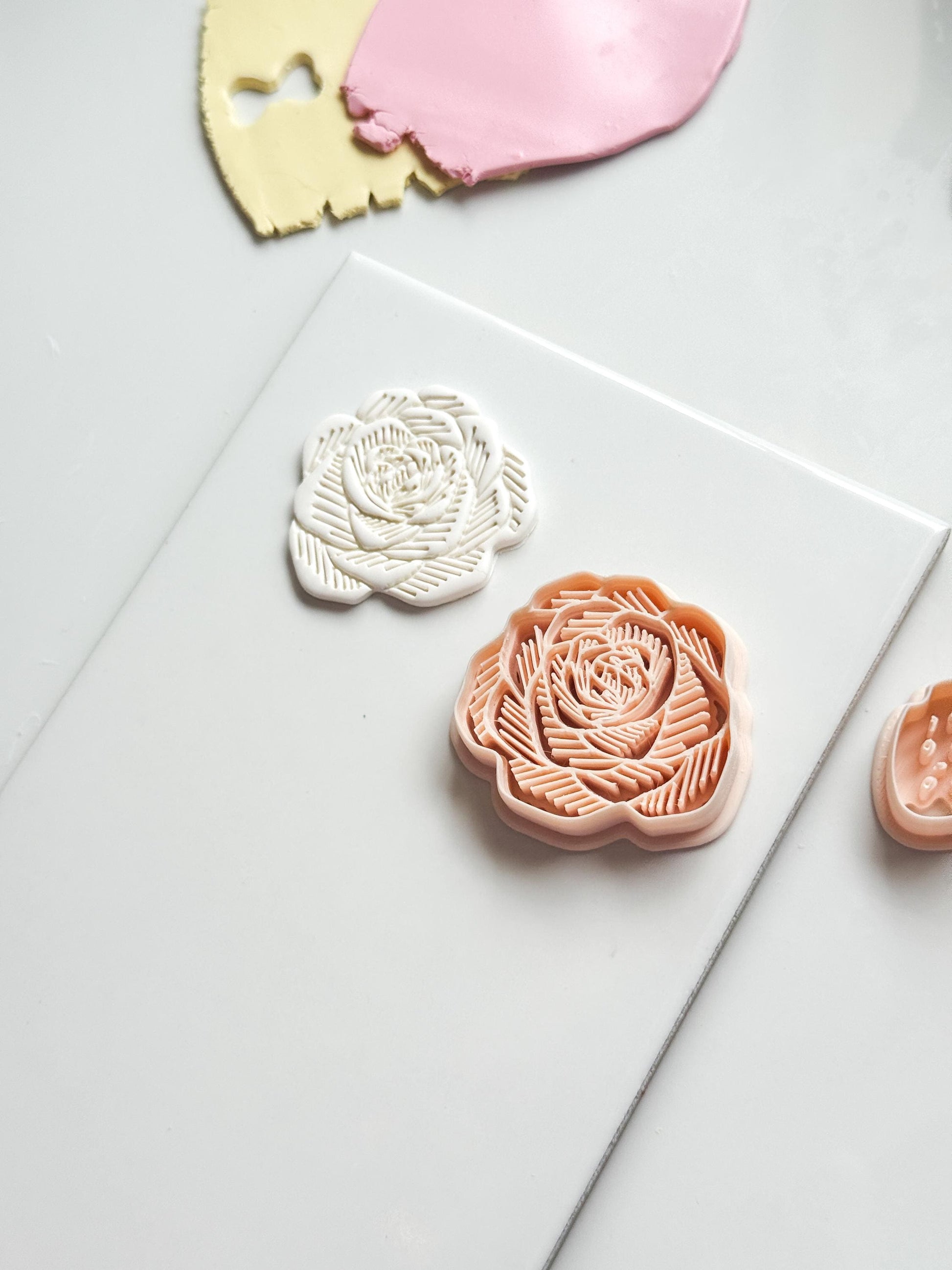 Sketch Rose Cutter: Detailed Flower Shape for Polymer Clay