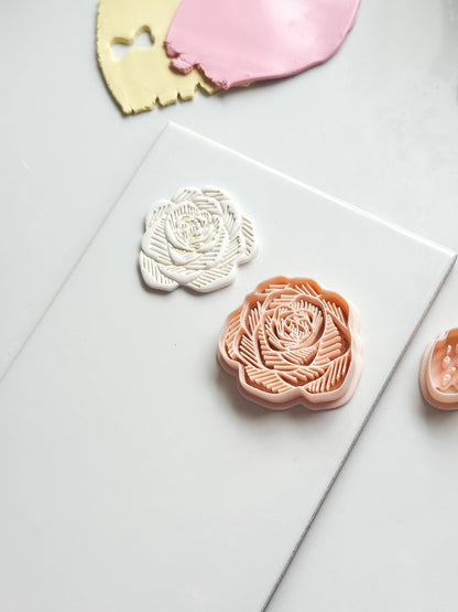 Sketch Rose Cutter: Detailed Flower Shape for Polymer Clay
