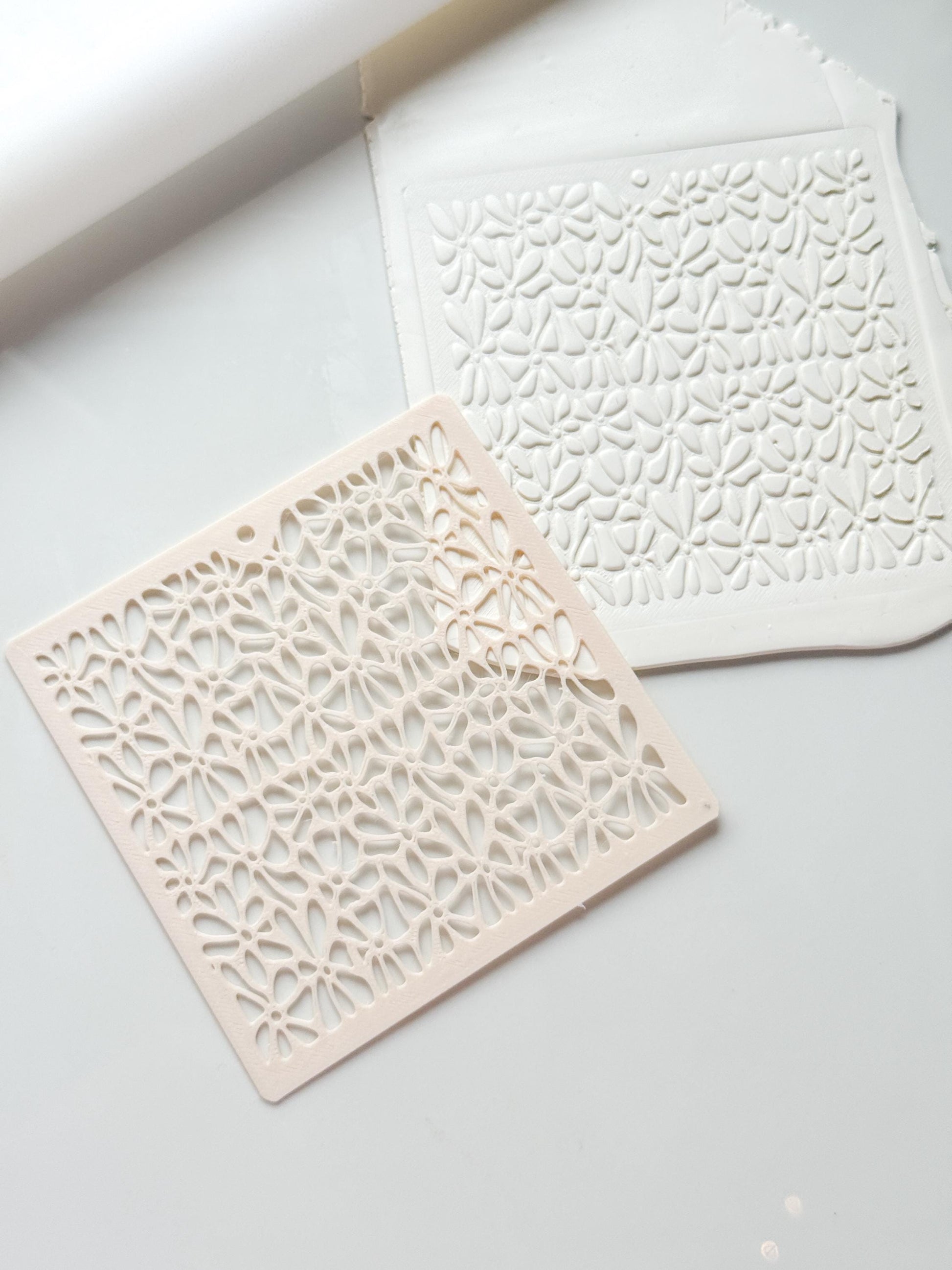 Matisse Inspired Stencil: Abstract Floral Pattern for Polymer Clay