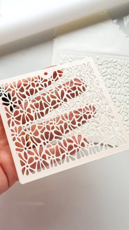 Matisse Inspired Stencil: Abstract Floral Pattern for Polymer Clay