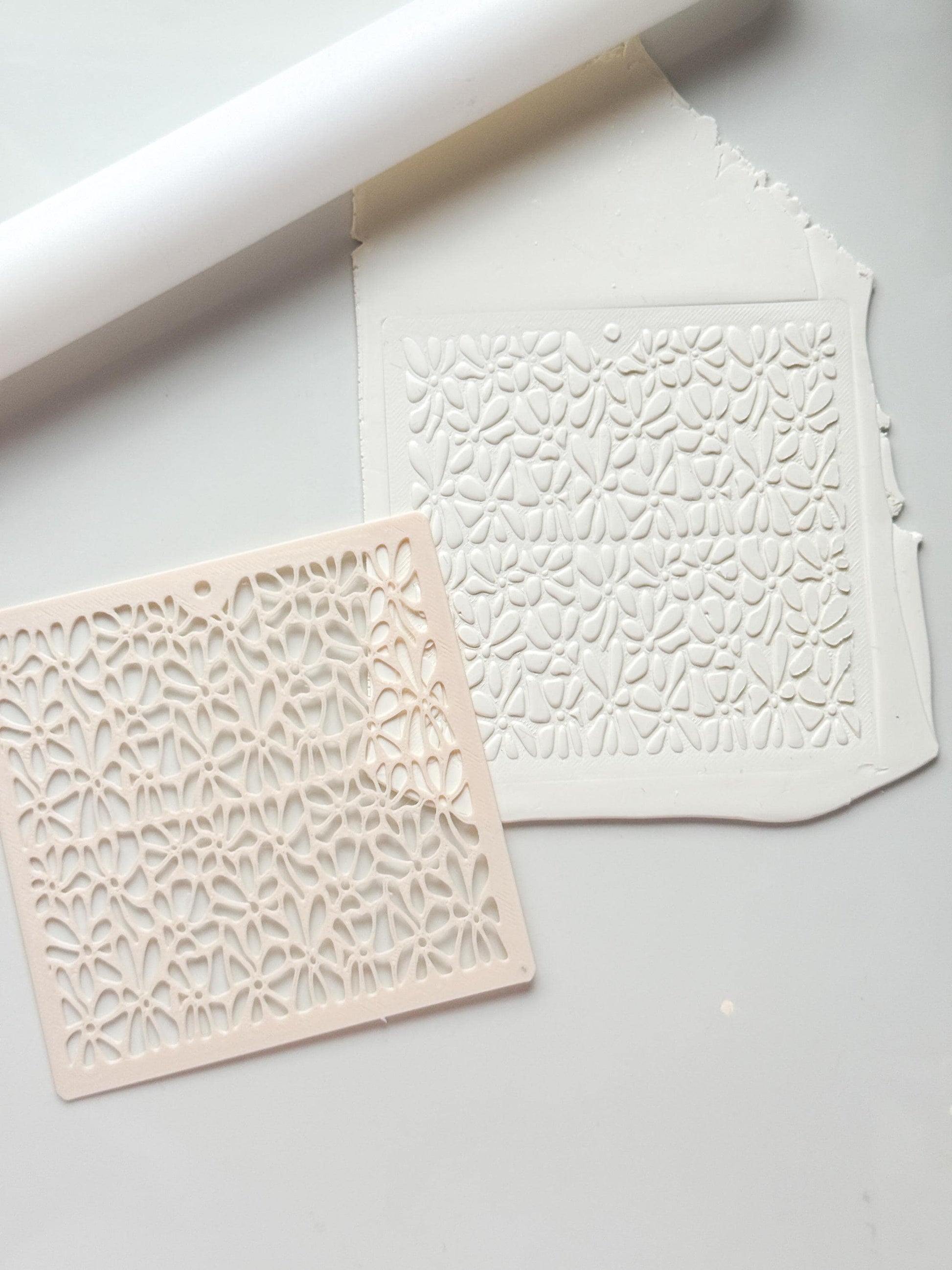 Matisse Inspired Stencil: Abstract Floral Pattern for Polymer Clay
