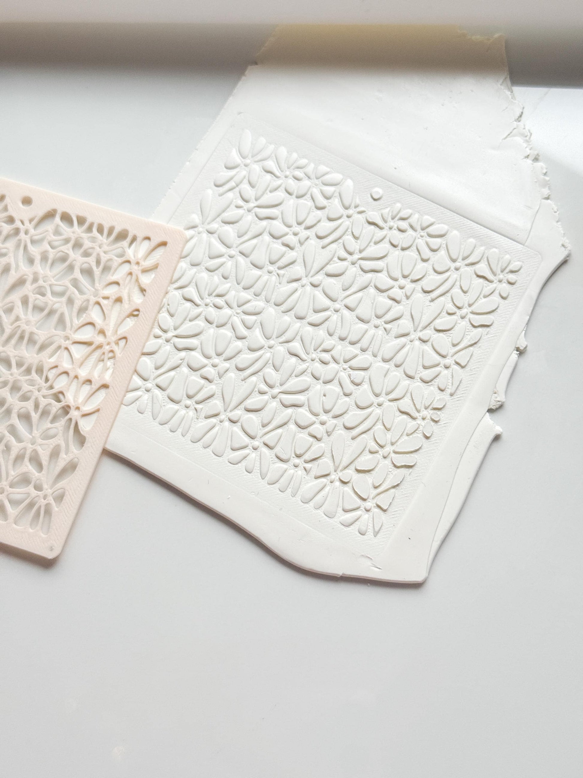 Matisse Inspired Stencil: Abstract Floral Pattern for Polymer Clay