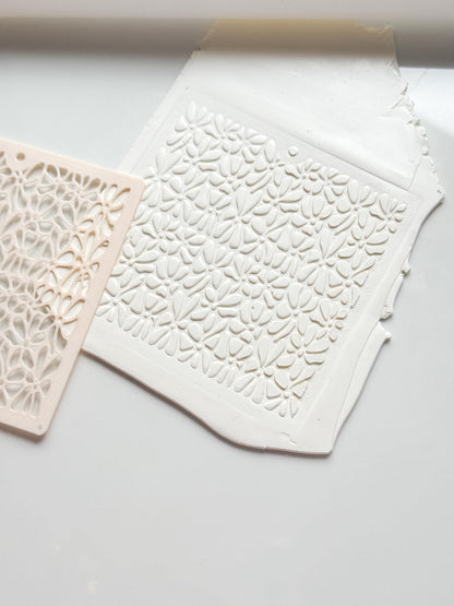 Matisse Inspired Stencil: Abstract Floral Pattern for Polymer Clay