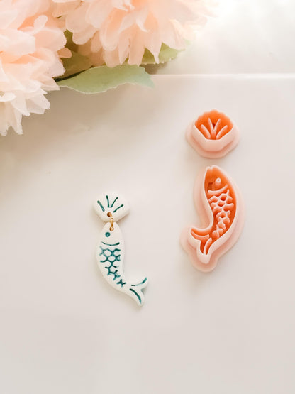 Fishy Set Polymer Clay Cutter: Aquatic Marine Embosser Kit