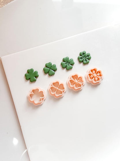 Four Leaf Clover Polymer Clay Cutters: 4 Detail Styles