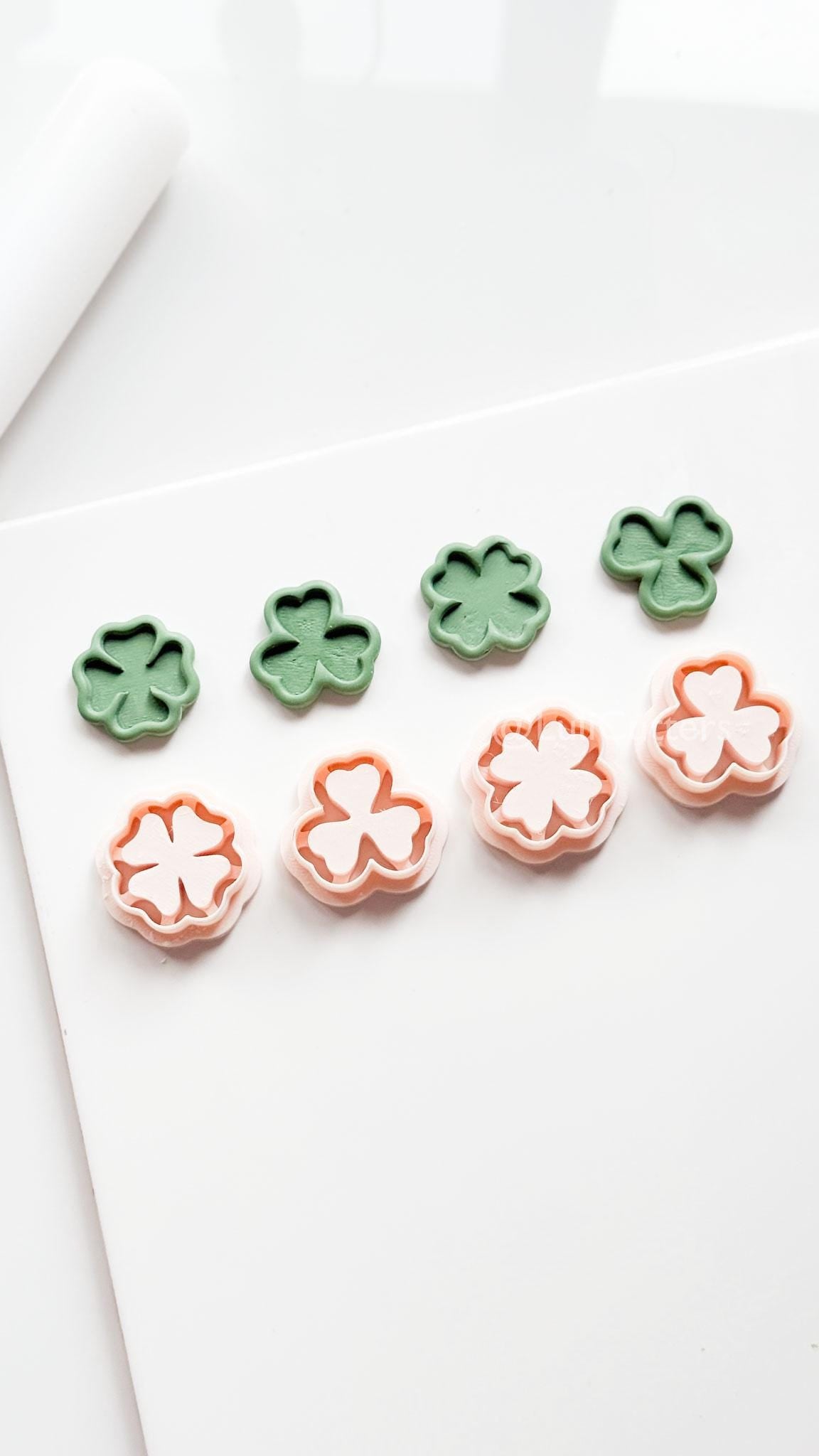Shamrock and Four-Leaf Clover Clay Cutters: Tools for Polymer Jewelry