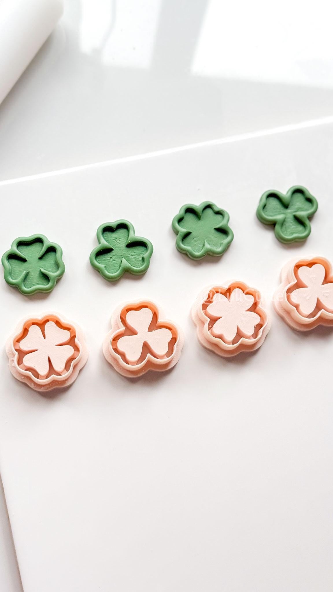 Shamrock and Four-Leaf Clover Clay Cutters: Tools for Polymer Jewelry