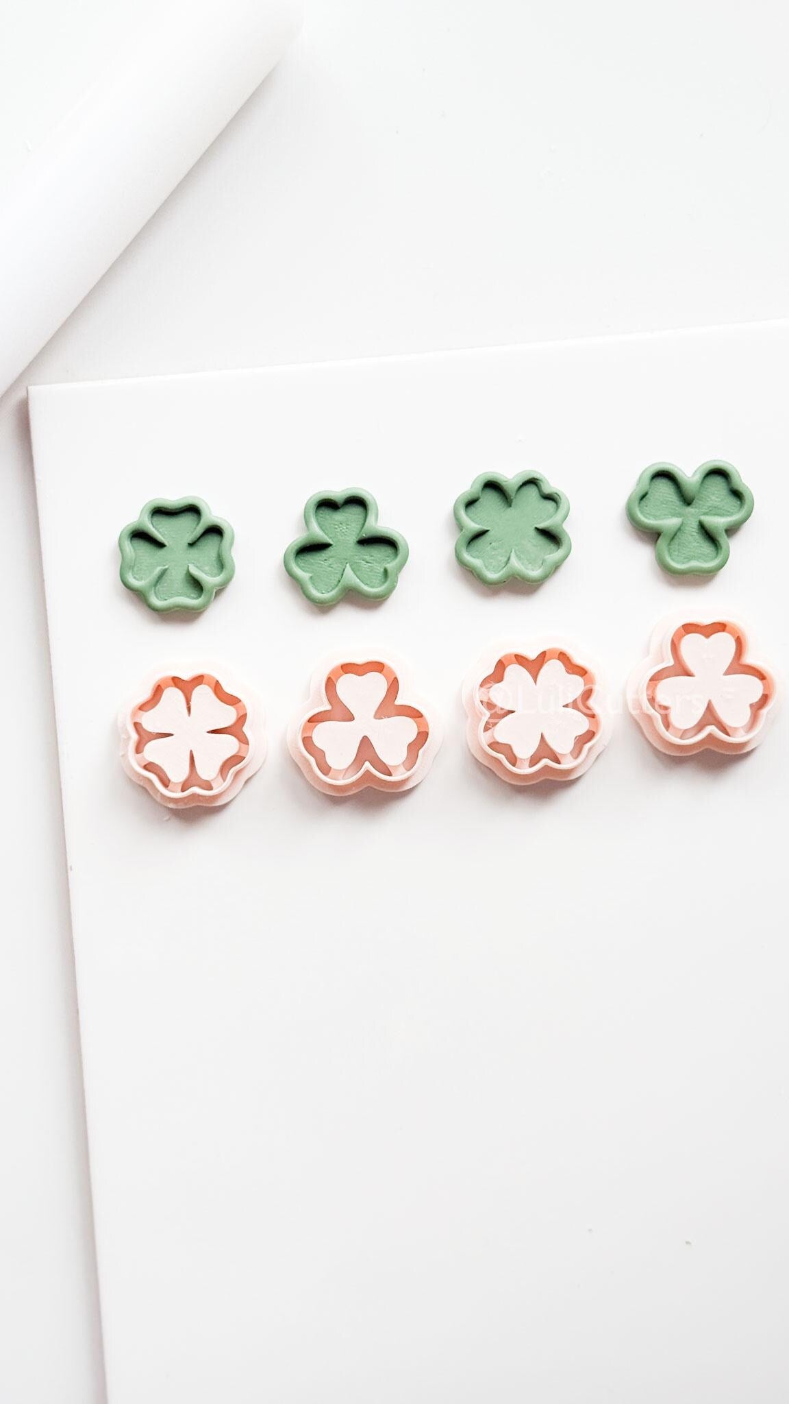 Shamrock and Four-Leaf Clover Clay Cutters: Tools for Polymer Jewelry