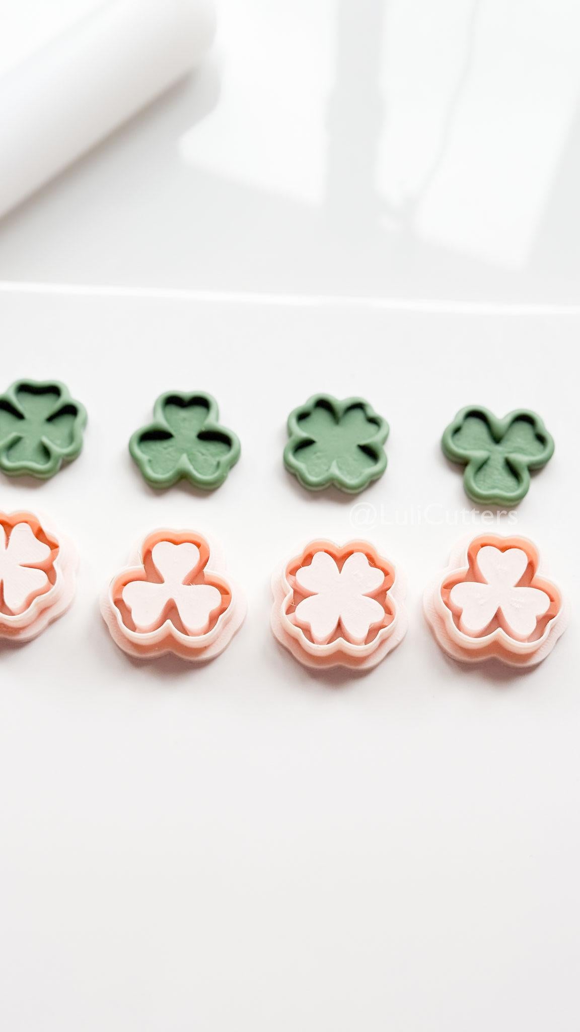 Shamrock and Four-Leaf Clover Clay Cutters: Tools for Polymer Jewelry