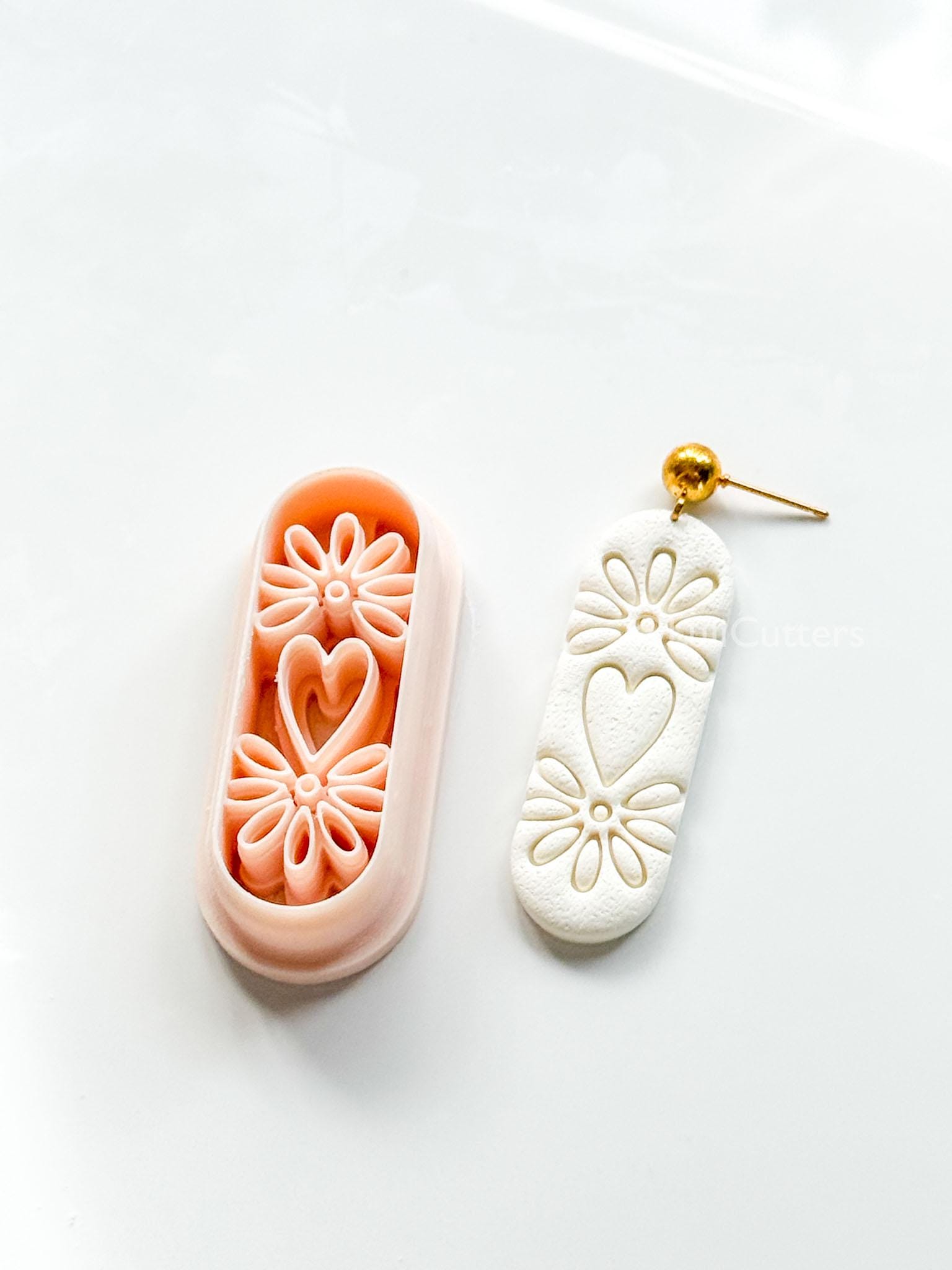 Carmen Floral Bar - polymer clay earring cutter