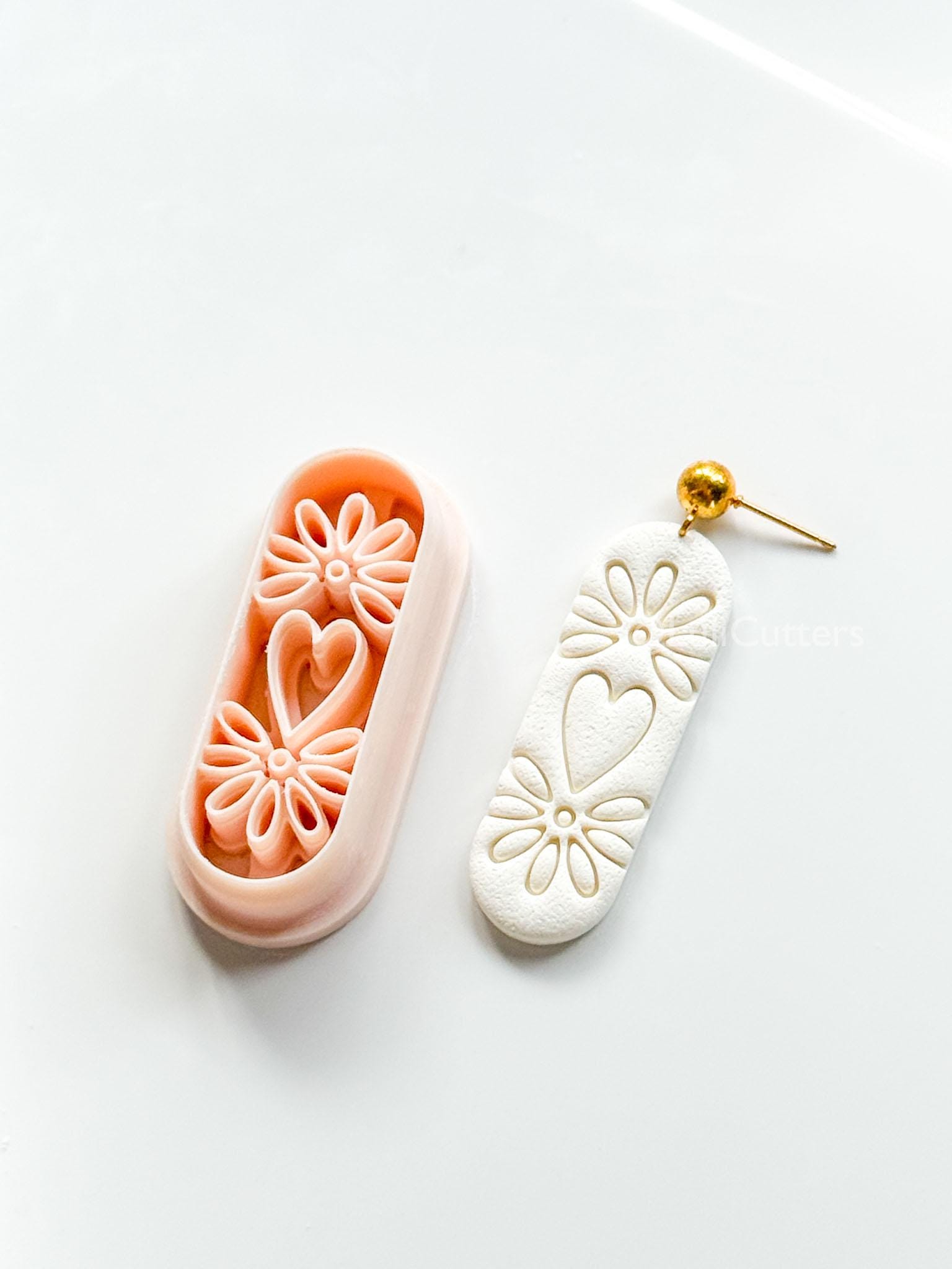 Carmen Floral Bar - polymer clay earring cutter