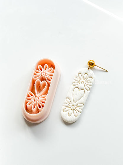 Carmen Floral Bar - polymer clay earring cutter