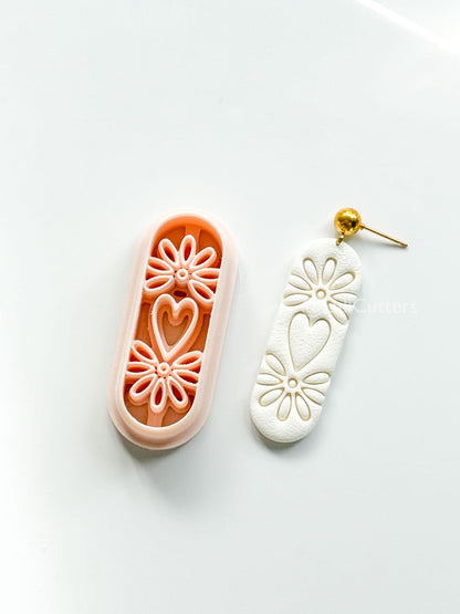 Carmen Floral Bar - polymer clay earring cutter
