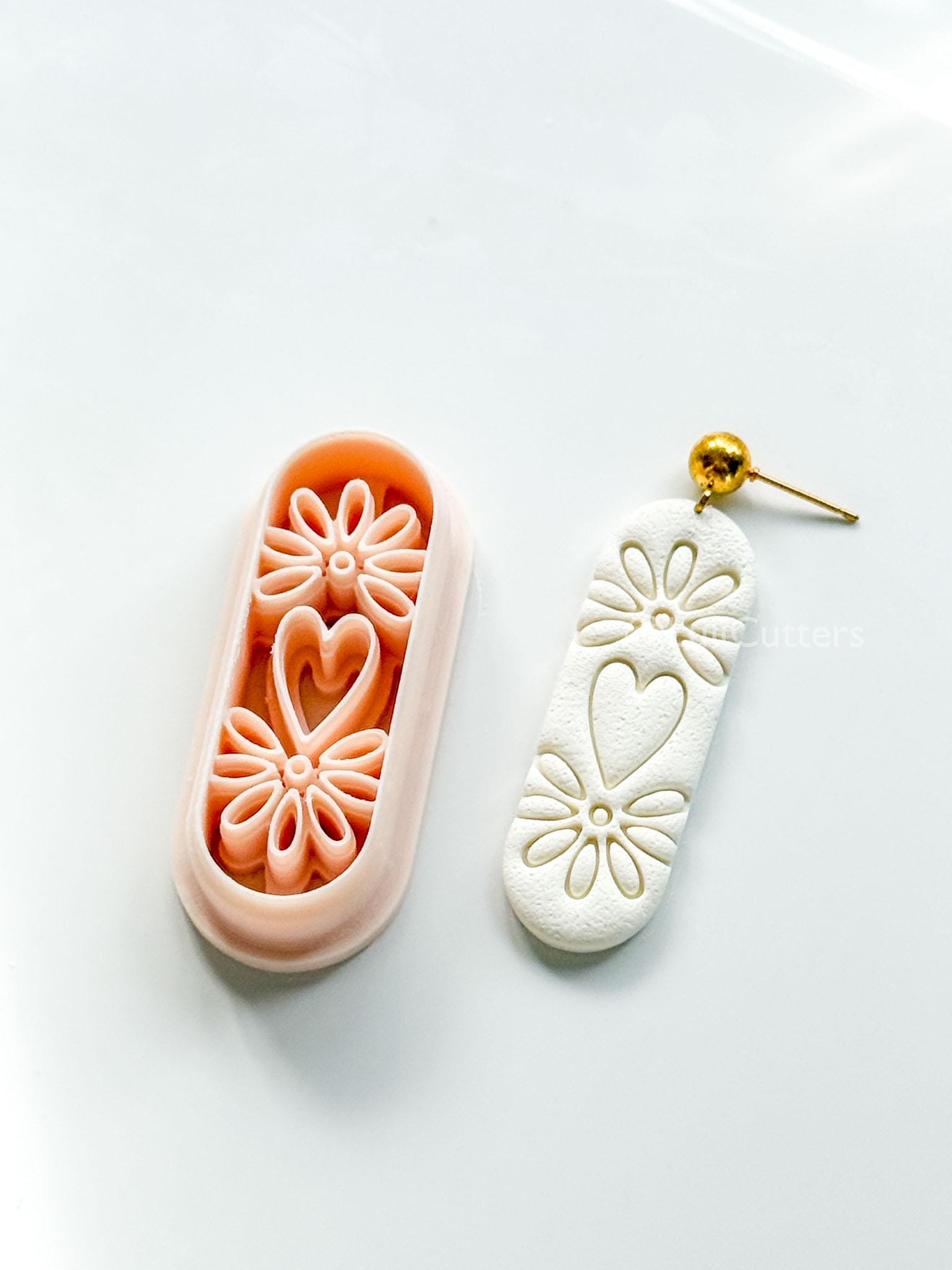 Carmen Floral Bar - polymer clay earring cutter