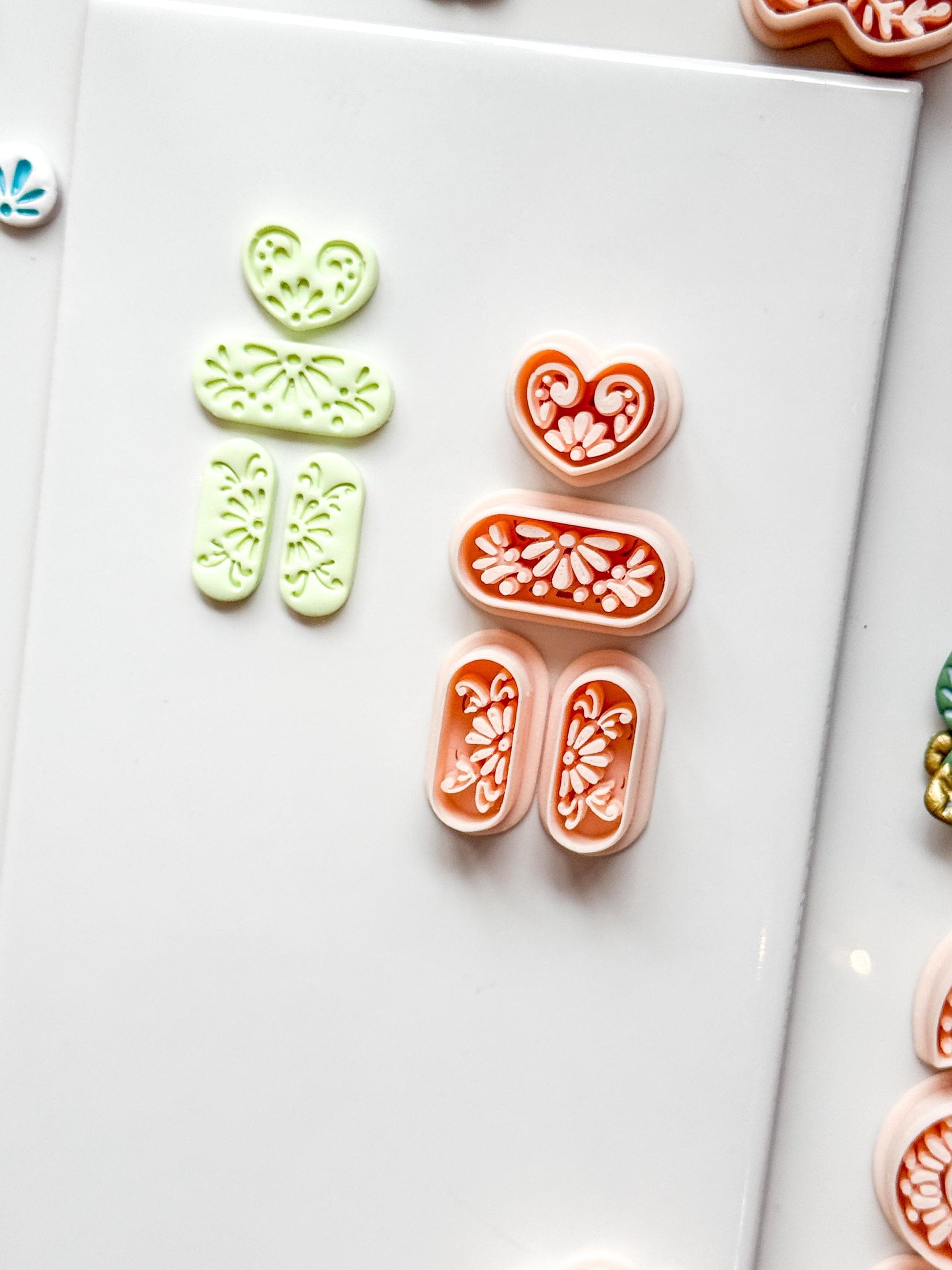 Talavera Amora Clay Cutter: Heart Floral Shape for Polymer Clay