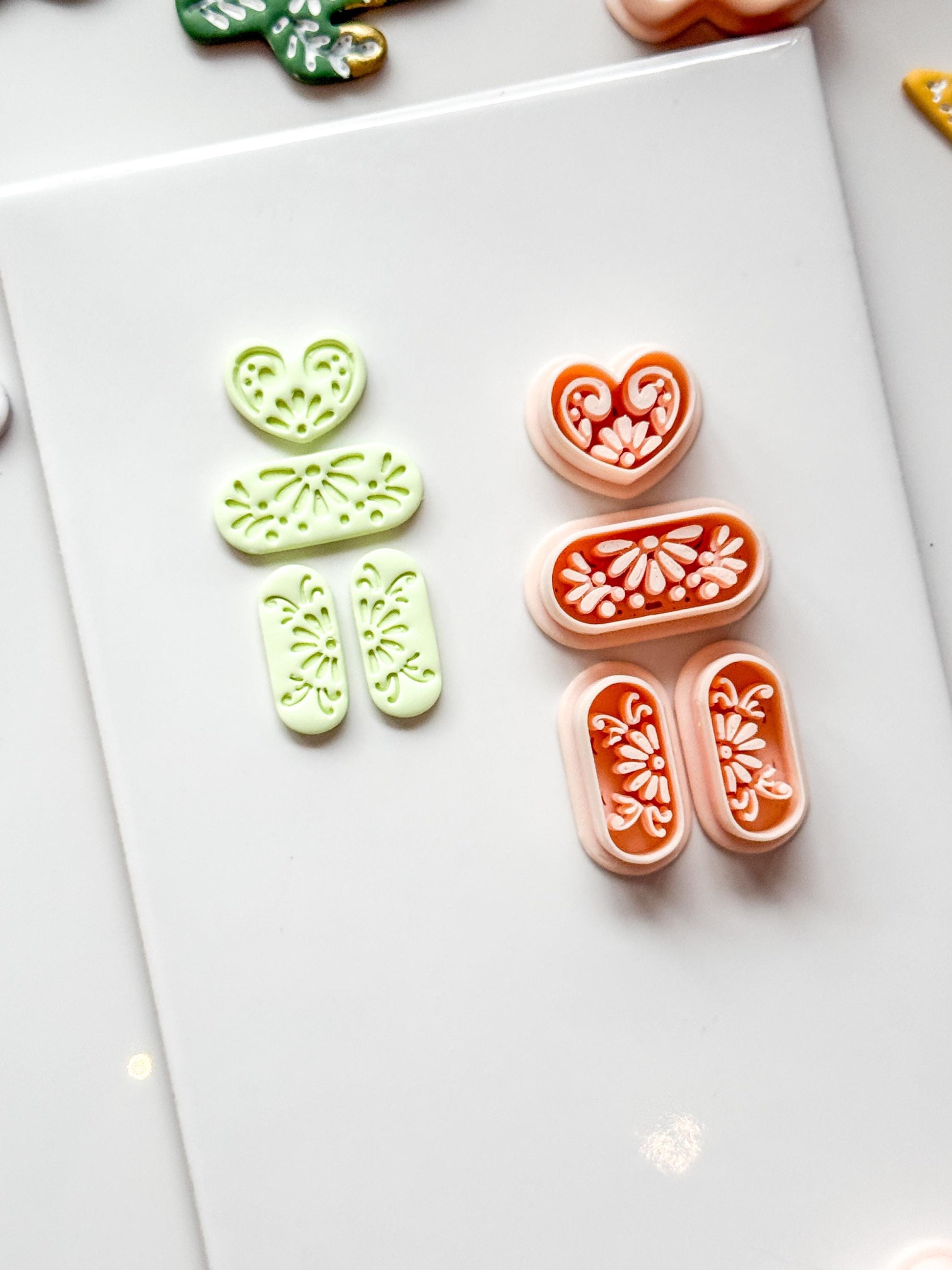 Talavera Amora Clay Cutter: Heart Floral Shape for Polymer Clay