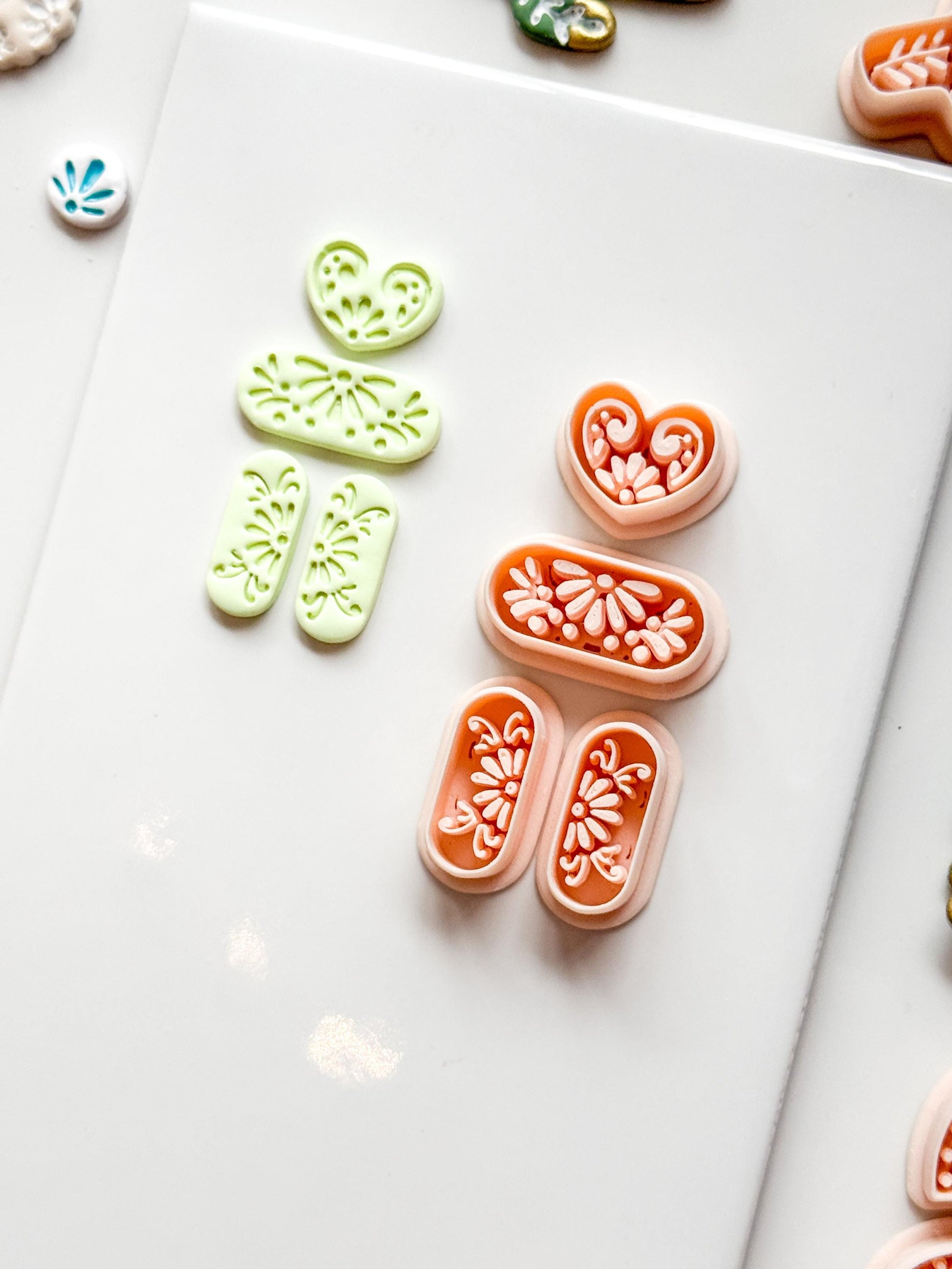 Talavera Amora Clay Cutter: Heart Floral Shape for Polymer Clay