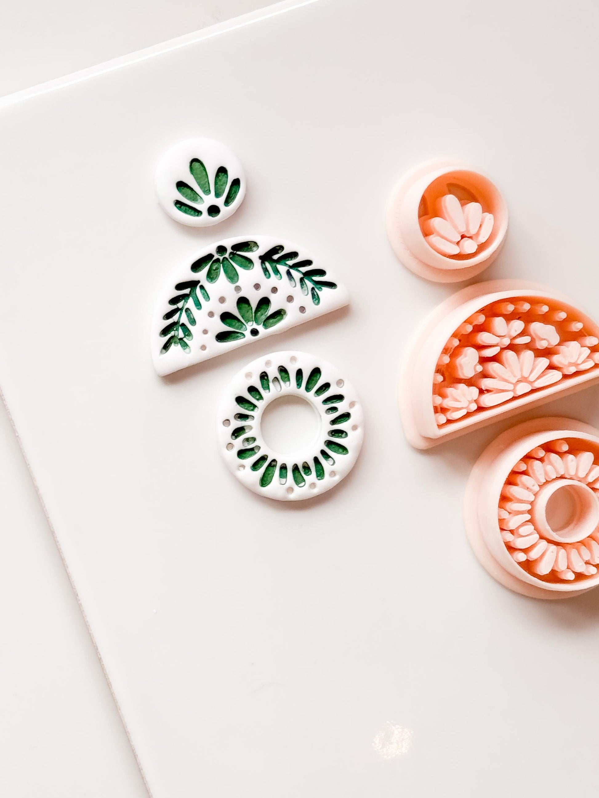 Casa Flor Cutter Set: Floral Geometric Shape for Polymer Clay