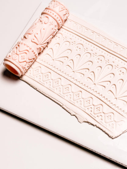 Talavera Tiles Roller: Geometric Pattern Pin for Polymer Clay