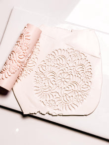Talavera Tula Roller: Floral Texture Pin for Polymer Clay