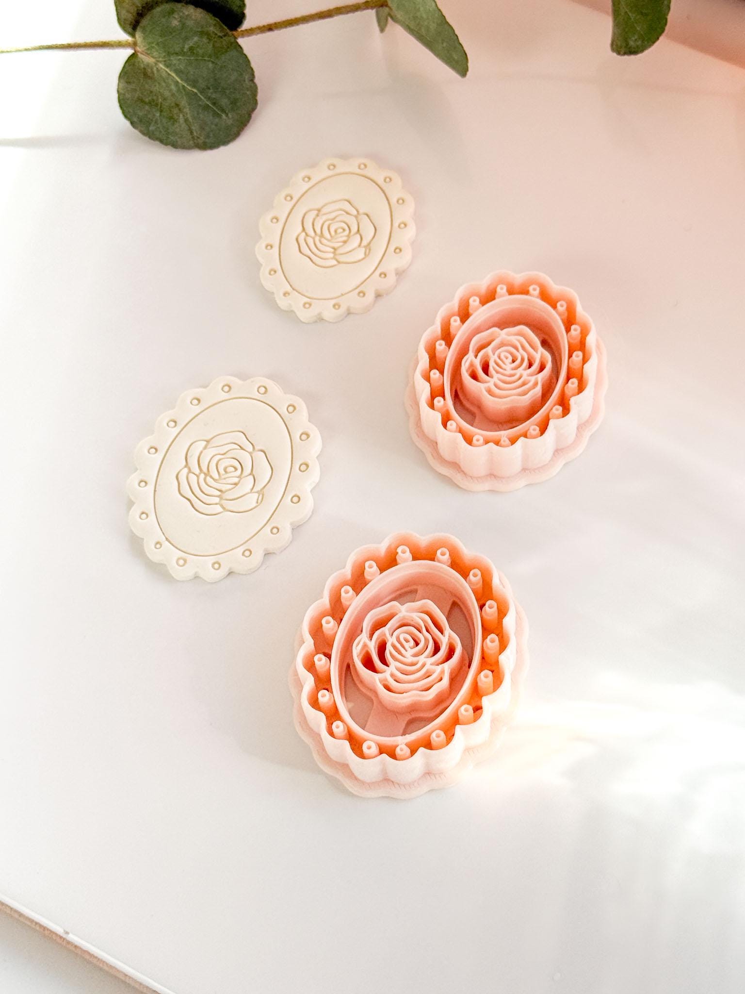 Luma Rose Clay Cutter - Floral Polymer Clay Earring