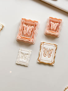 Mira Butterfly Square Frame Cutter: Embossed Ornate Filigree