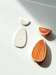 Avel Fan Drop Cutter Set : Art Deco Linear Earring Shape for Polymer Clay