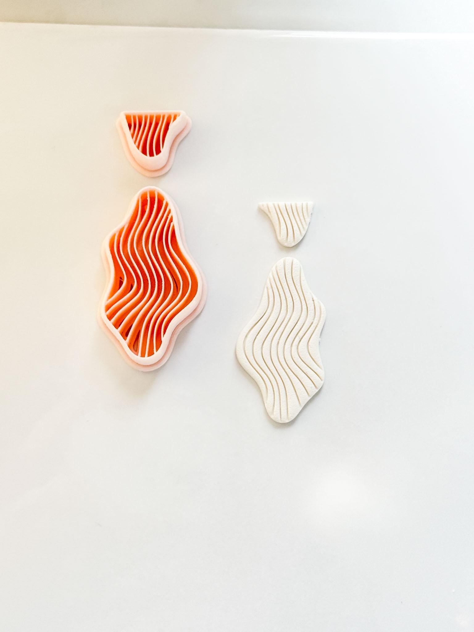 Lune Wave Cutter Set : Organic Wavy Earring Shape for Polymer Clay
