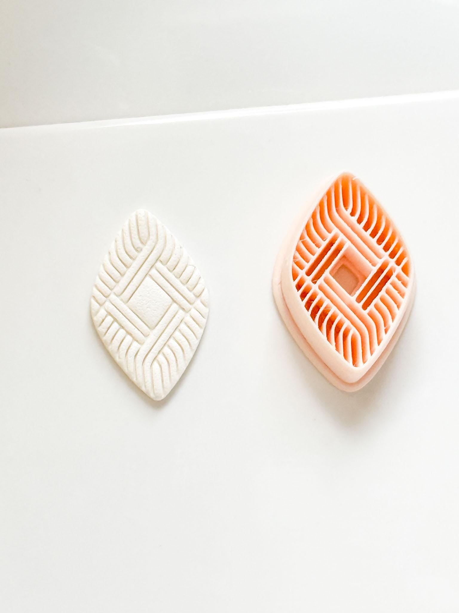 Eris Diamond Weave Cutter: Geometric Polymer Clay Jewelry Tool