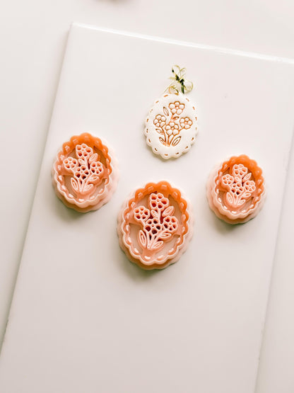 Flori Bloom Cutter: Scalloped Floral Earring Shape for Polymer Clay