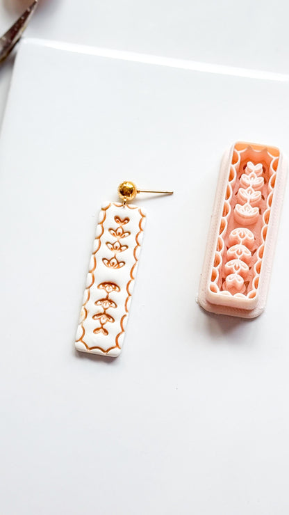 Livi Leaf Cutter: Botanical Scalloped Bar for Polymer Clay