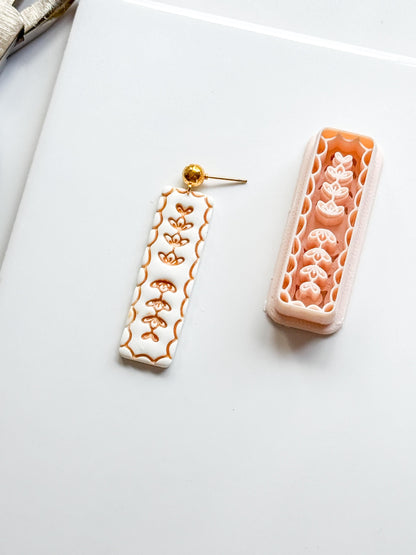 Livi Leaf Cutter: Botanical Scalloped Bar for Polymer Clay