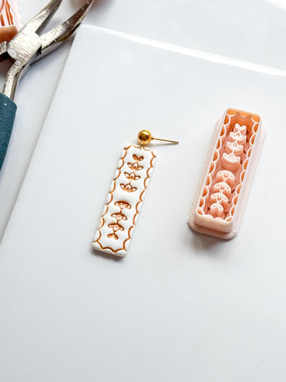 Livi Leaf Cutter: Botanical Scalloped Bar for Polymer Clay