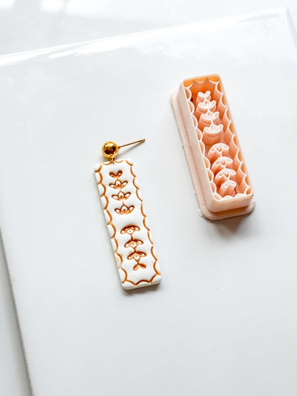 Livi Leaf Cutter: Botanical Scalloped Bar for Polymer Clay