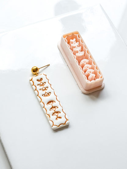 Livi Leaf Cutter: Botanical Scalloped Bar for Polymer Clay