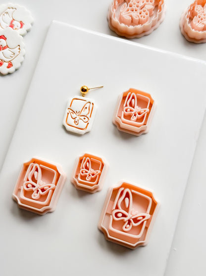 Mimi Butterfly Frame Cutter: Polymer Clay Earring Shape