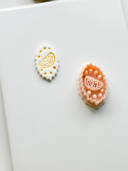 Nixi Citrus Slice Frame Cutter: Oval Shape Lemon for Polymer Clay