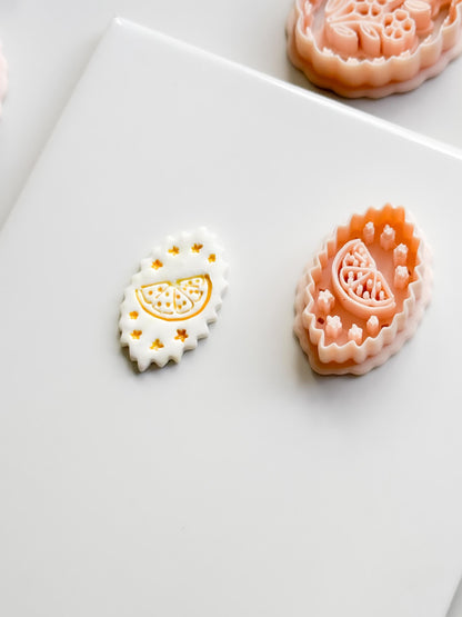 Nixi Citrus Slice Frame Cutter: Oval Shape Lemon for Polymer Clay