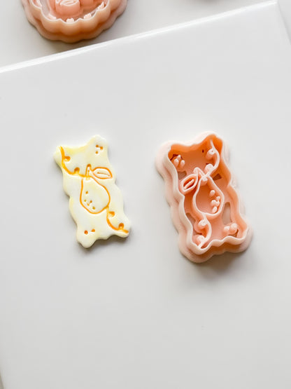 Pua Pear Cutter: Organic Rectangle Polymer Clay Earring Shape
