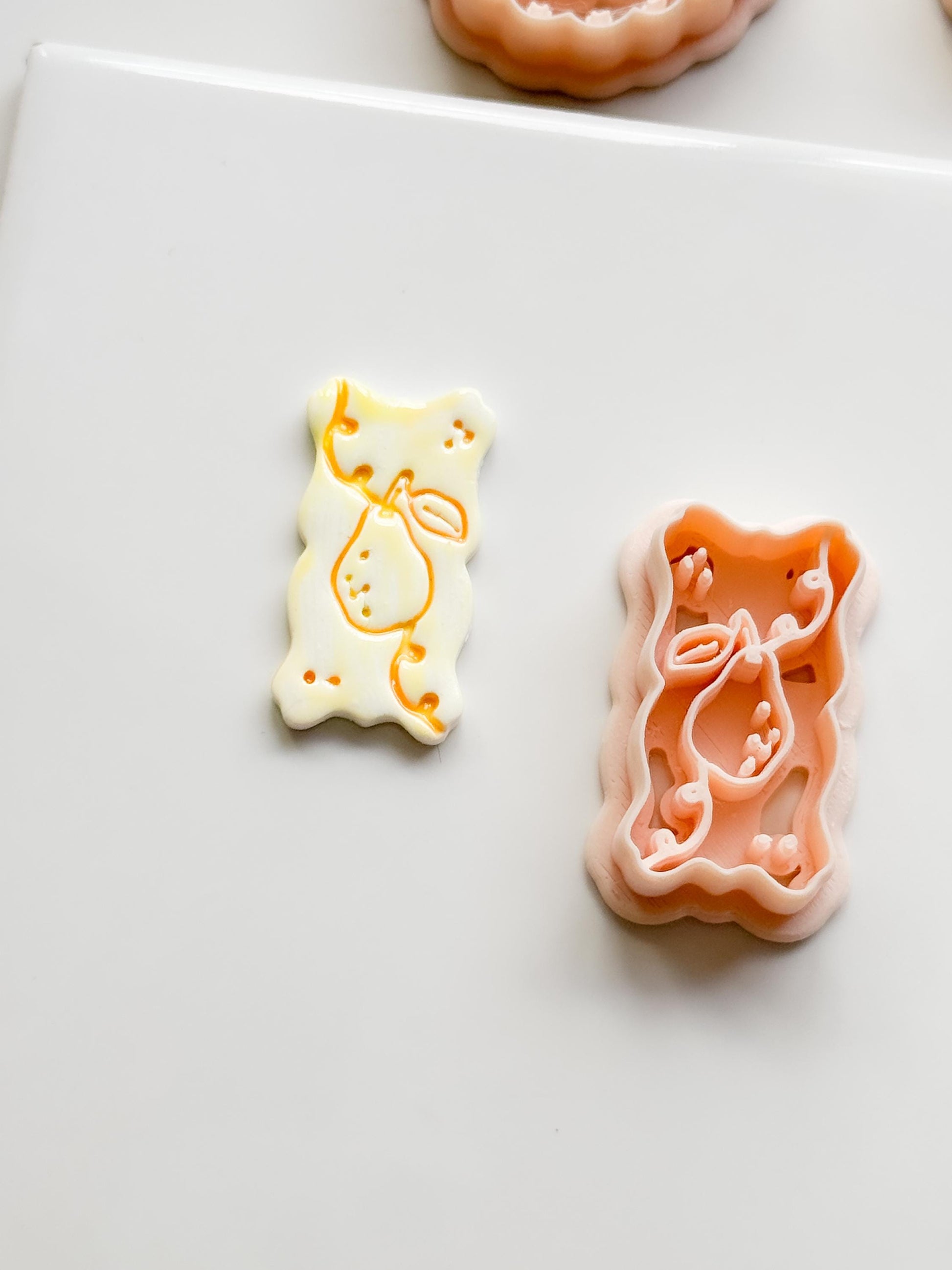 Pua Pear Cutter: Organic Rectangle Polymer Clay Earring Shape